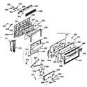 Kenmore 1039357221 oven door section diagram