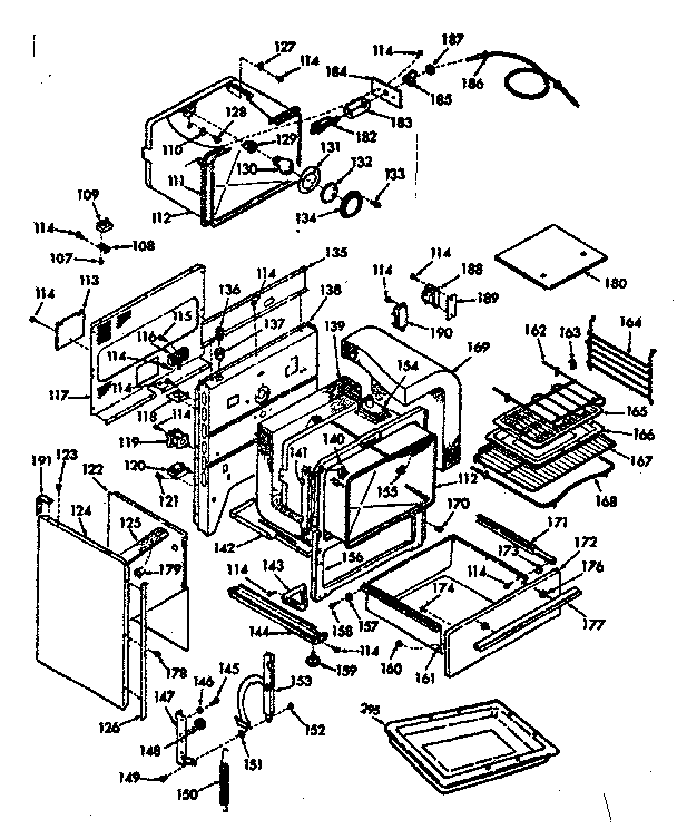 Kenmore 1039357263 body section diagram