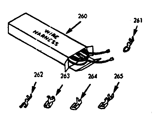 Kenmore 1039357263 wire harness and components diagram