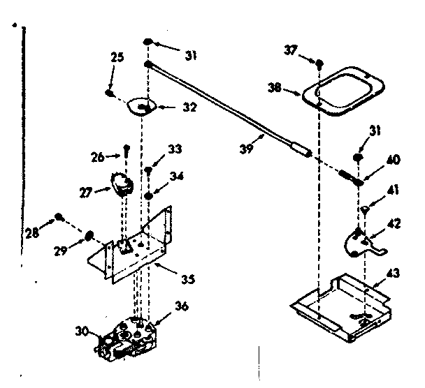 Kenmore 1039357310 power lock section diagram