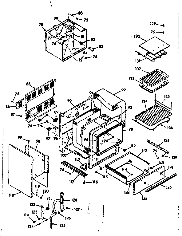 Kenmore 1039367311 body section diagram