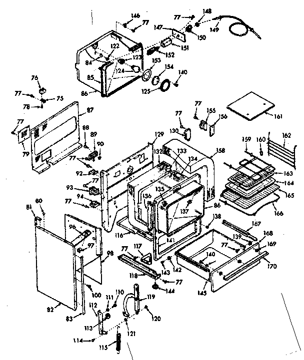 Kenmore 1039377240 body section diagram