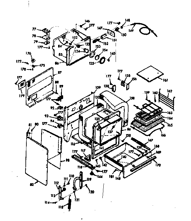 Kenmore 1039377221 body section diagram