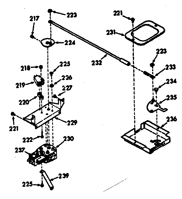 Kenmore 1039377320 power lock section diagram