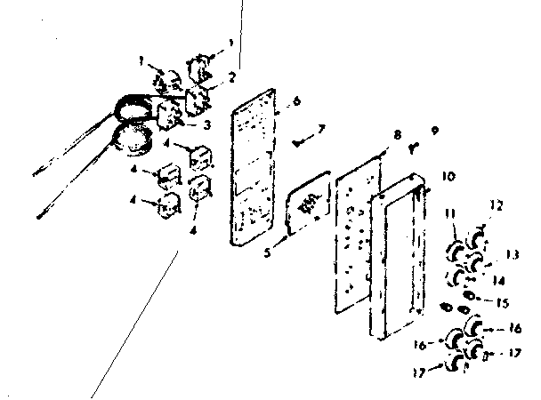 Kenmore 1039737360 control panel section diagram