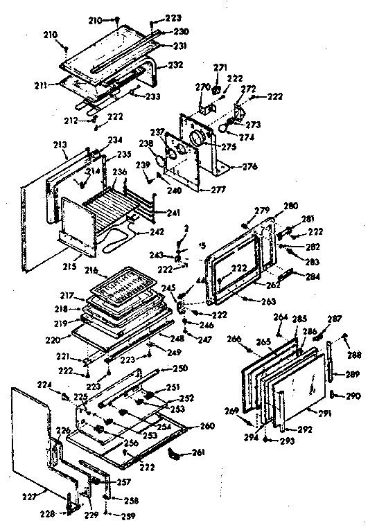 Kenmore 1039737360 upper body section diagram