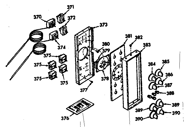 Kenmore 1039747340 control panel section diagram
