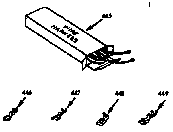 Kenmore 1039747340 wire harnesses and components diagram