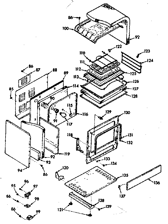Kenmore 1039767320 lower body section diagram