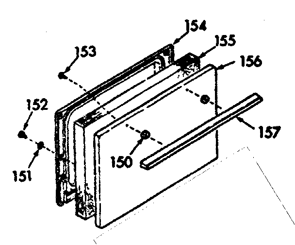 Kenmore 1039767320 oven door-lower body diagram