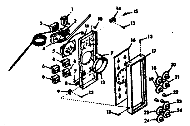 Kenmore 1039857212 control panel diagram