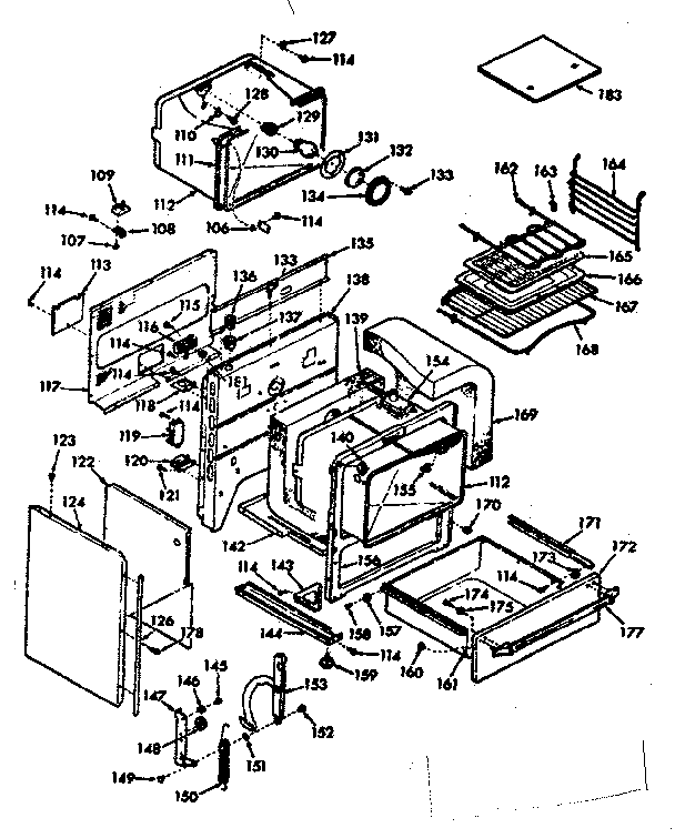 Kenmore 1039857212 lower body diagram