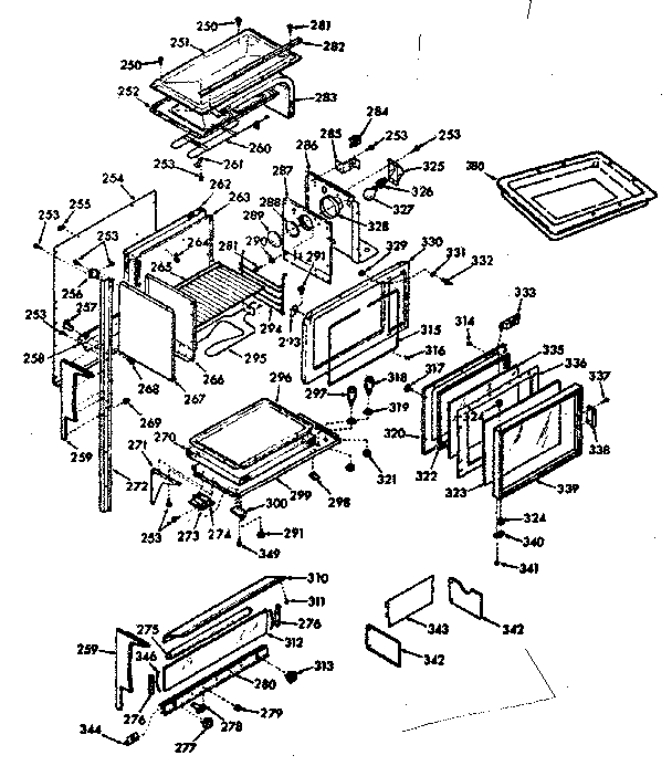 Kenmore 1039857212 upper body diagram