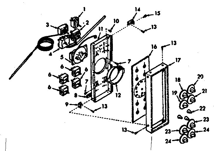 Kenmore 1039857263 control panel section diagram