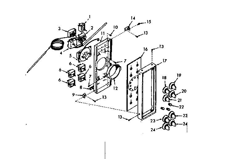 Kenmore 1039857360 control panel section diagram