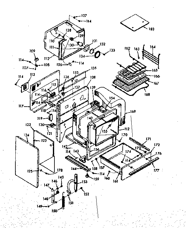 Kenmore 1039857360 lower body section diagram