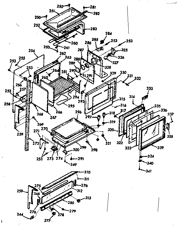 Kenmore 1039857360 upper body section diagram