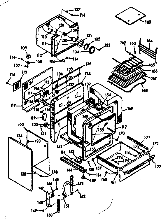 Kenmore 1039857311 lower body section diagram