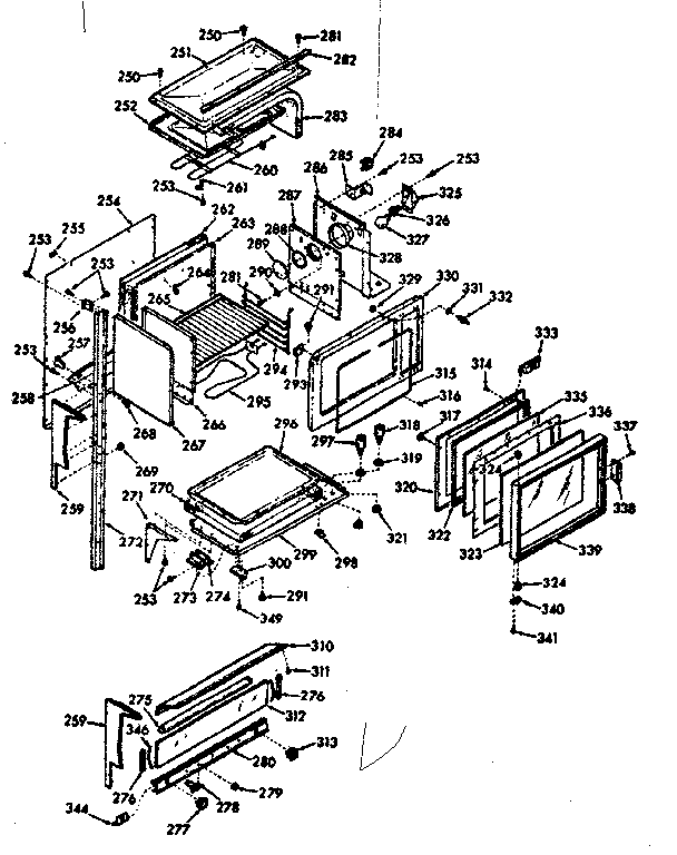 Kenmore 1039857311 upper body section diagram