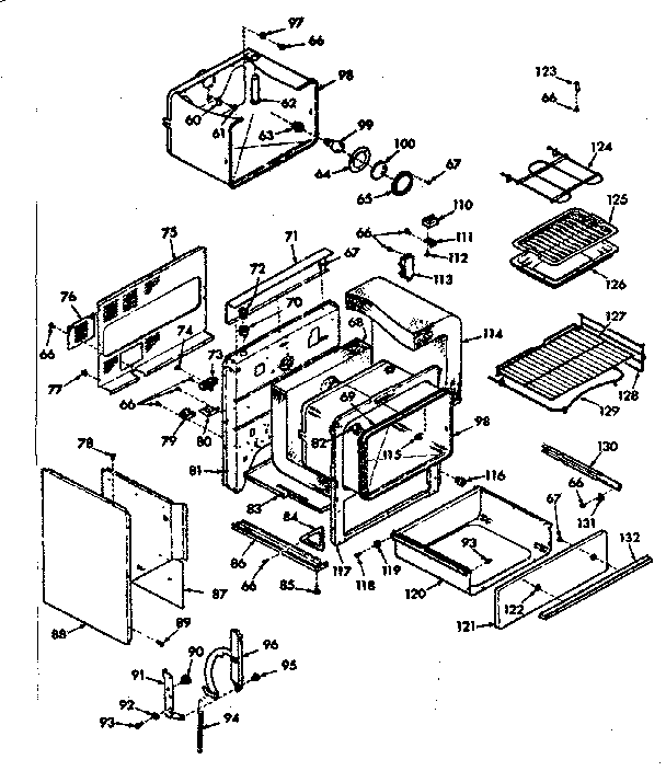 Kenmore 1039867360 lower body section diagram