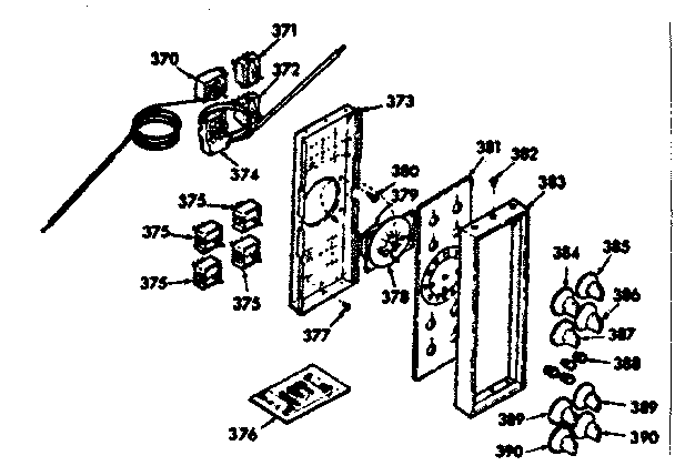 Kenmore 1039867360 control panel section diagram