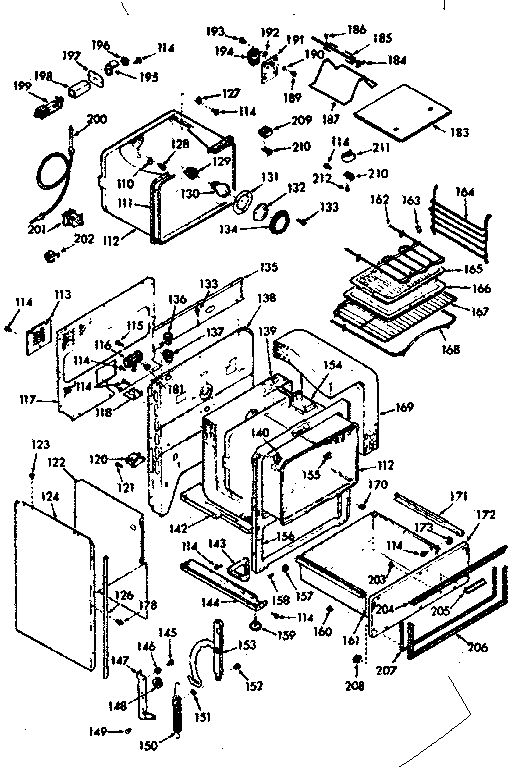 Kenmore 1039877221 lower body section diagram