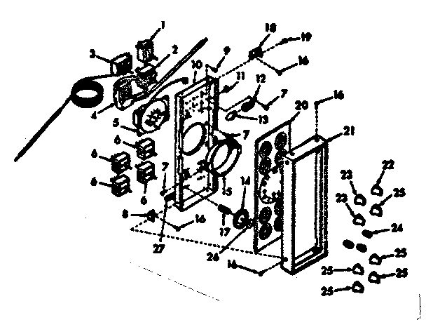 Kenmore 1039877320 control panel section diagram