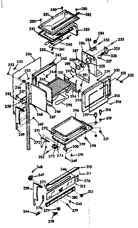Kenmore 1039877320 upper body section diagram