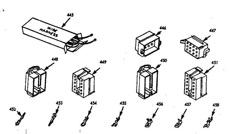 Kenmore 1039886940 wire harnesses and components diagram