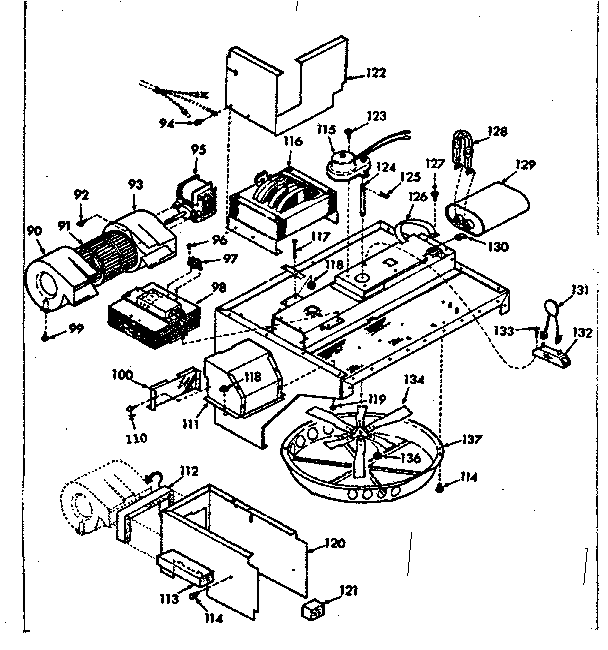 Kenmore 1039927212 magnetron section diagram