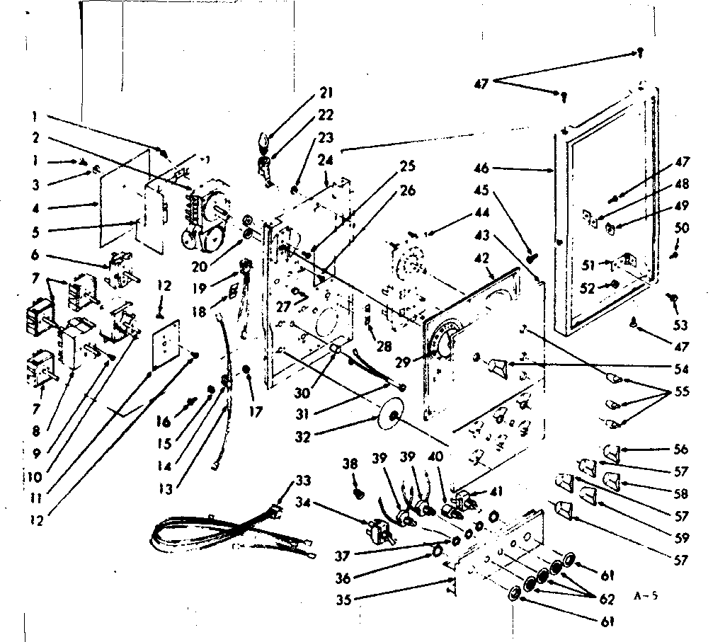 Kenmore 1039946740 control panel section diagram
