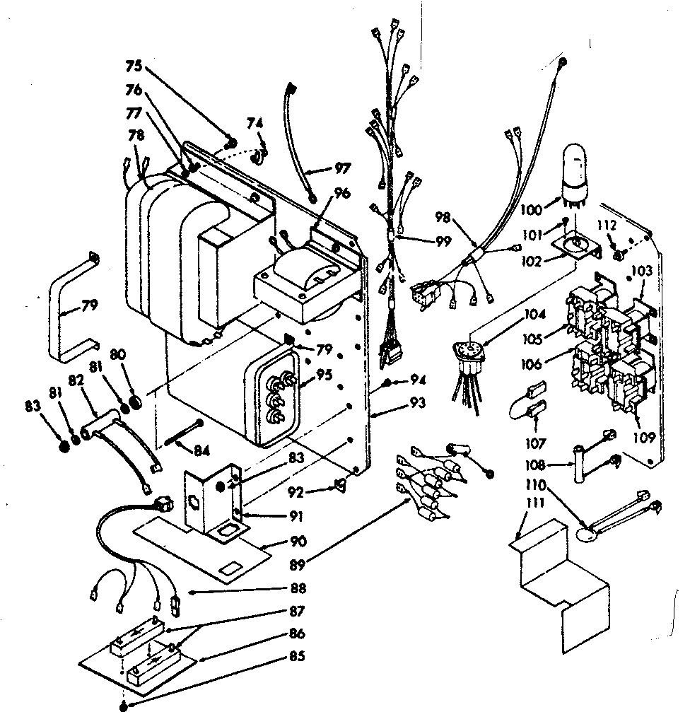 Kenmore 1039946800 chassis section diagram