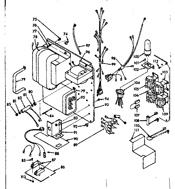 Kenmore 1039957061 chassis section diagram