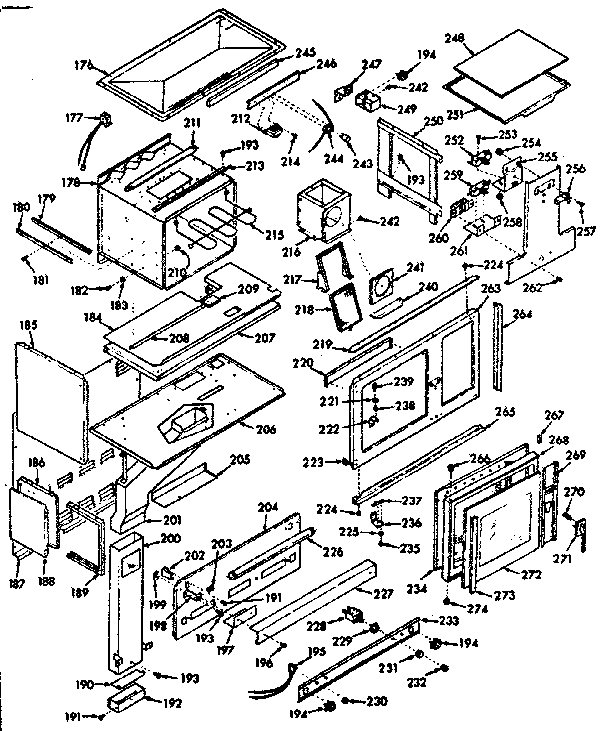 Kenmore 1039957061 upper body section diagram