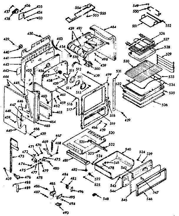 Kenmore 1039957061 lower body section diagram