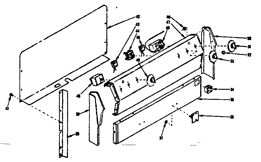 Kenmore 1196447260 backguard section diagram