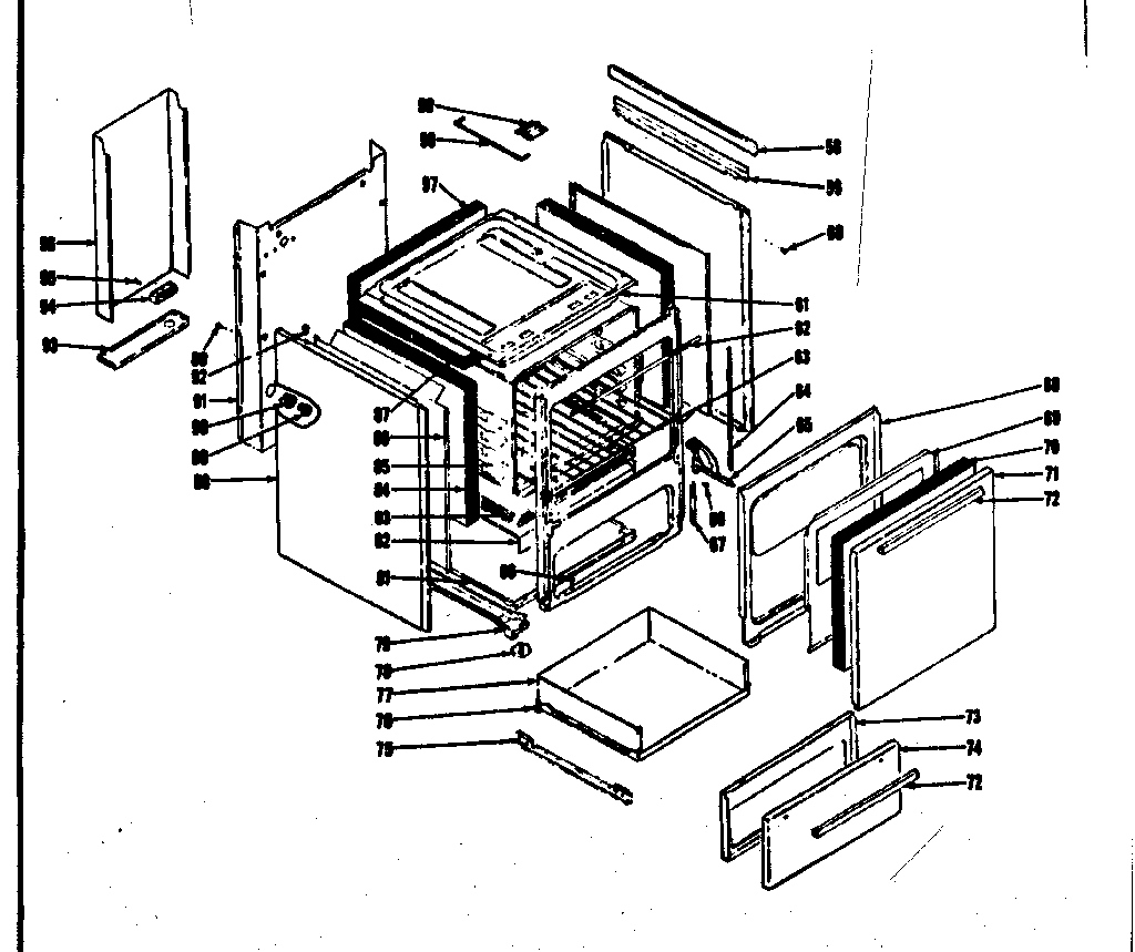 Kenmore 1196447260 body section diagram