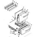 Kenmore 1197027340 backguard and door section diagram