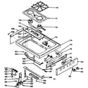 Kenmore 1197027340 top and burner sections diagram