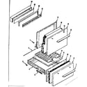 Kenmore 1197047221 backguard and door section diagram