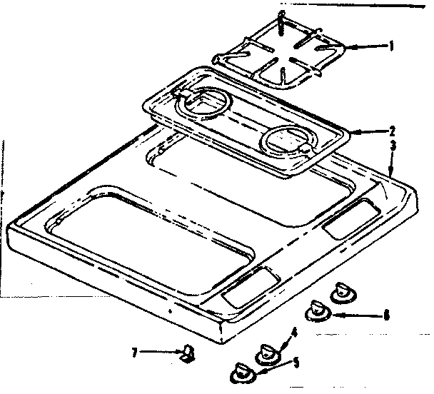 Kenmore 1197457210 main top diagram