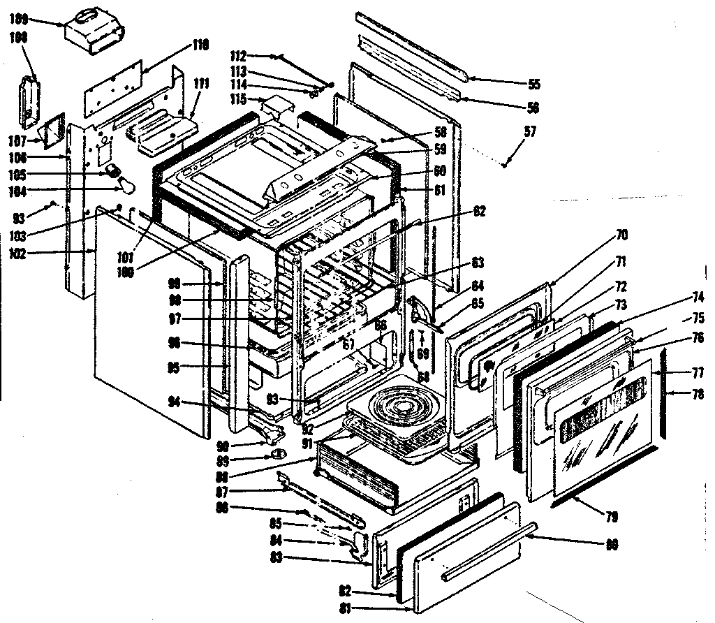 Kenmore 1197457210 body diagram