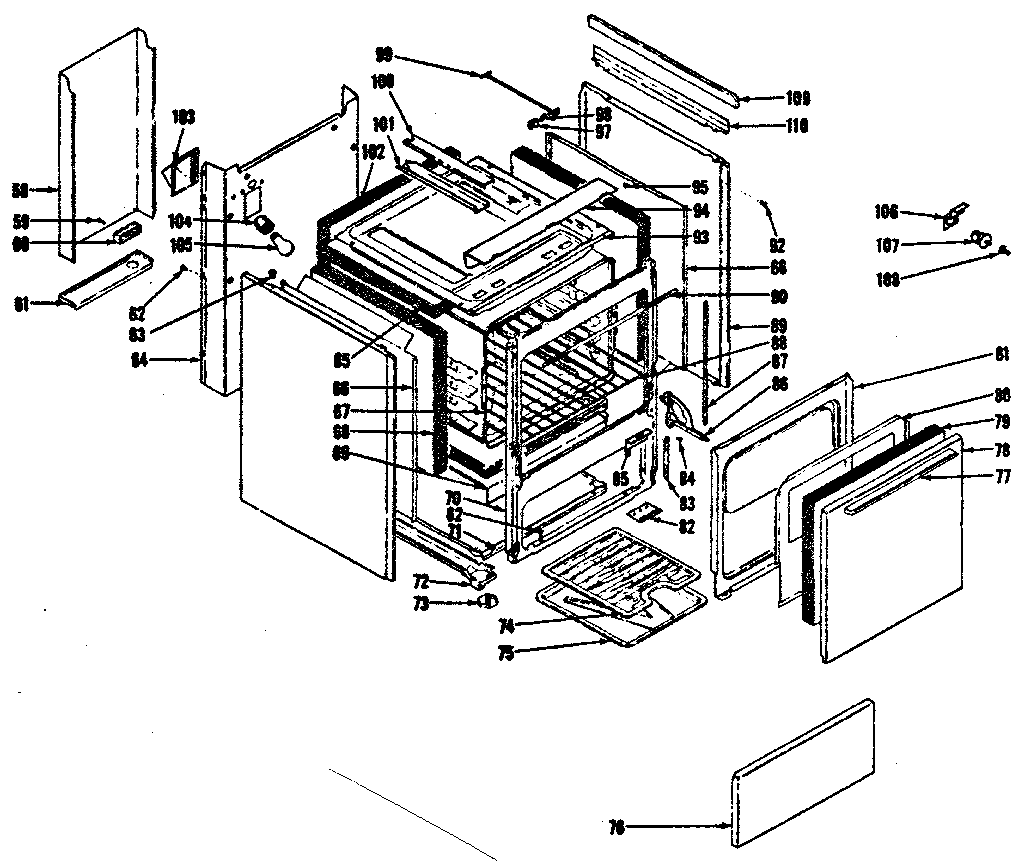 Kenmore 1199017360 body section diagram