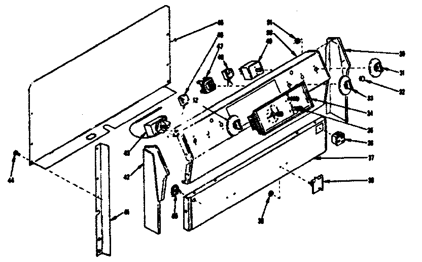 Kenmore 1199067310 backguard section diagram
