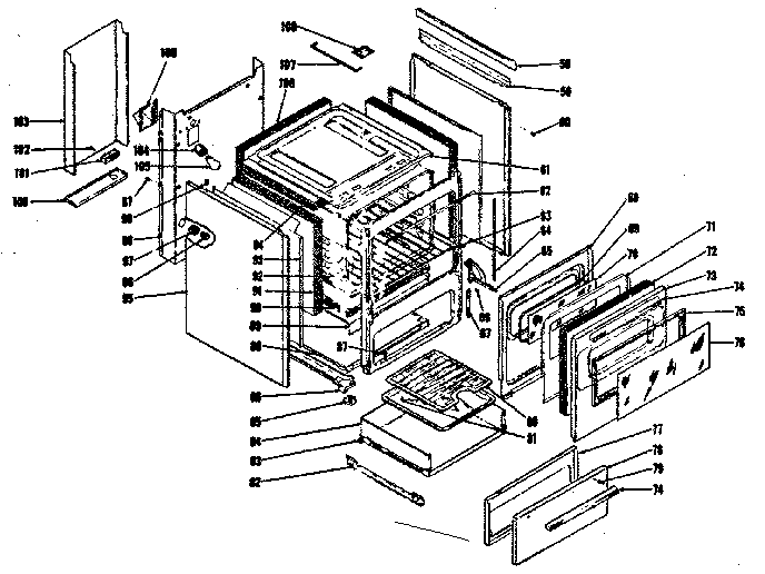 Kenmore 1199067310 body section diagram