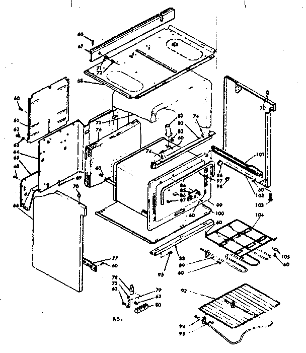 Kenmore 6286227240 body assembly diagram