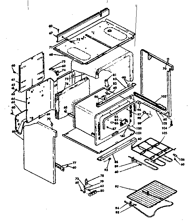 Kenmore 6286247240 body assembly diagram
