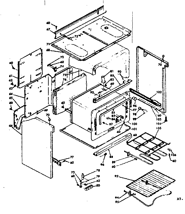 Kenmore 6286267220 body assembly diagram