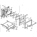 Kenmore 6286297340 door and bottom panel diagram