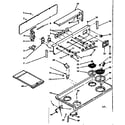 Kenmore 6286367220 backguard and cooktop assembly diagram